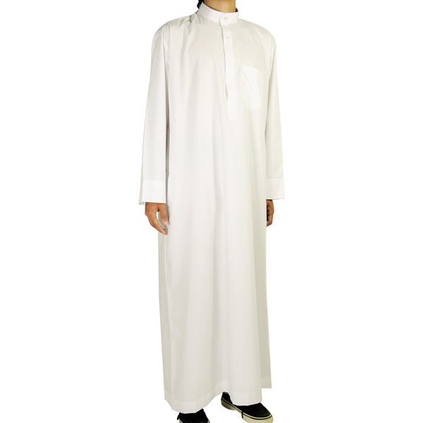 Hijaz US Size Standardized Men’s Authentic White Formal Thobes Arabian Robe