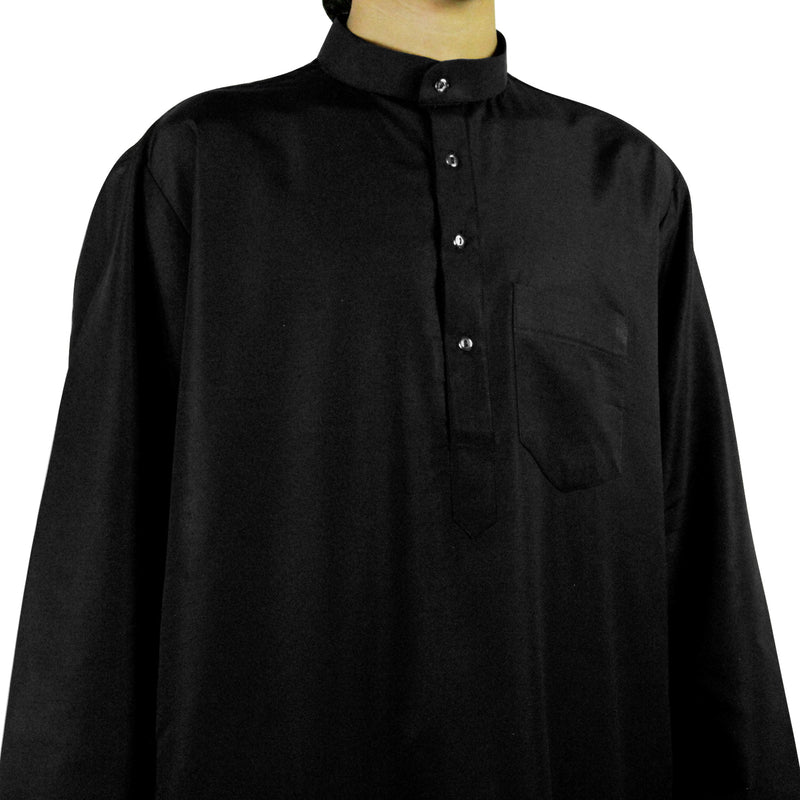 Hijaz US Size Standardized Men’s Authentic Black Formal Thobes Arabian Robe