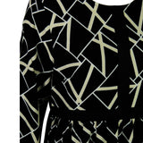 Hijaz Black and Gold Chandelier Women's Modest Modern Abaya Maxi Party Dress - Hijaz Cultural Fashion