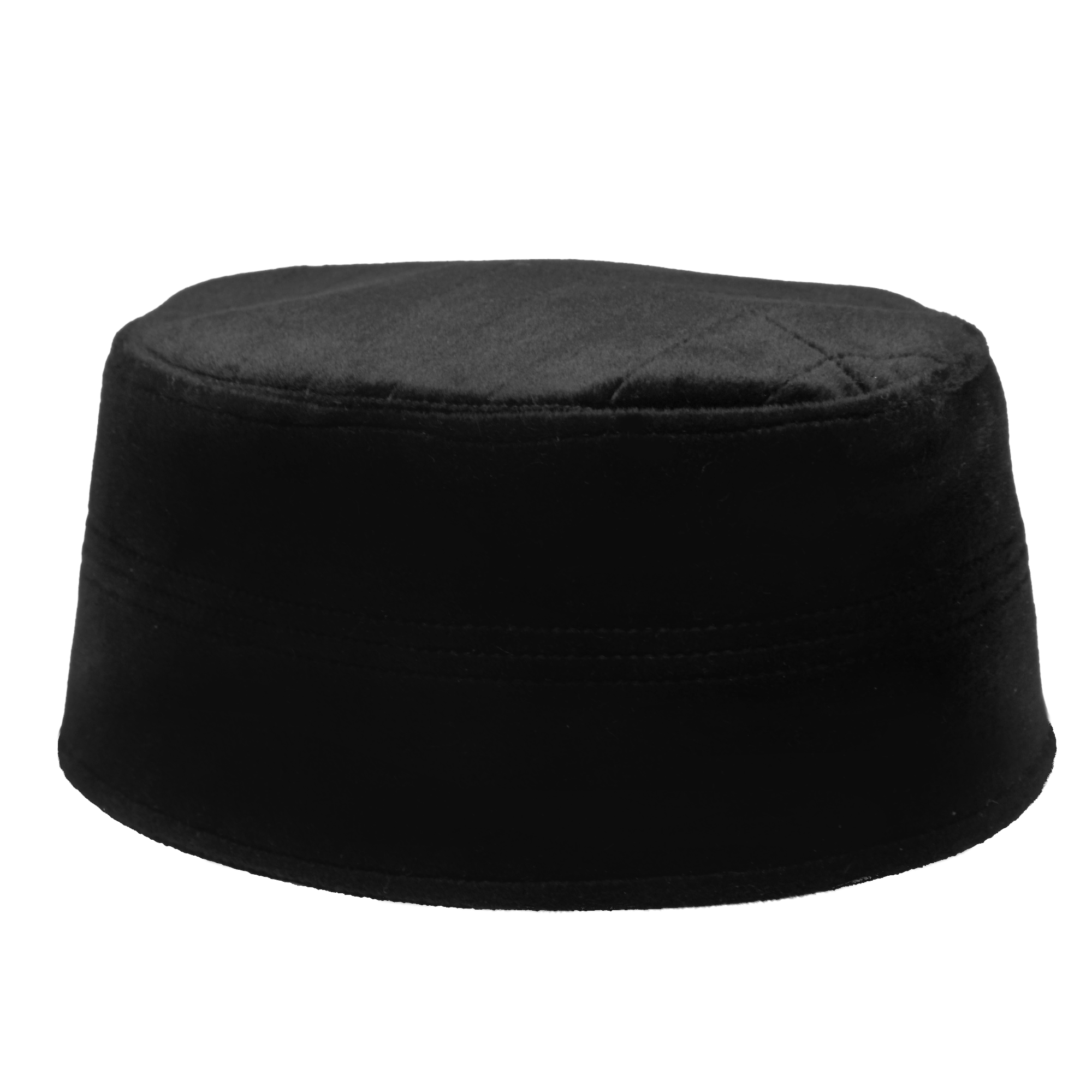 Black Premium Kufi Velvet Turkish Hat Large Size Cap #KH586 | Hijaz