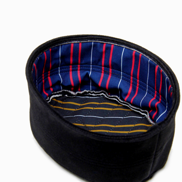 Plain Black Soft Premium Kufi Crown Velvet Turkish Hat Large Size Cap