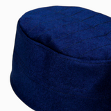 Plain Navy Blue Soft Premium Kufi Crown Velvet Turkish Hat Large Size Cap