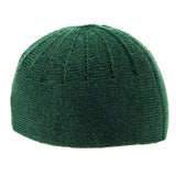 Hijaz Green Premium Wool Kufi Skull Cap Beanie Men's Prayer Chemo Hat Rib Design