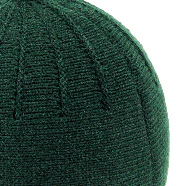 Hijaz Green Premium Wool Kufi Skull Cap Beanie Men's Prayer Chemo Hat Rib Design