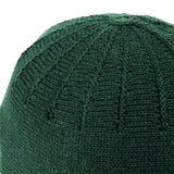 Hijaz Green Premium Wool Kufi Skull Cap Beanie Men's Prayer Chemo Hat Rib Design