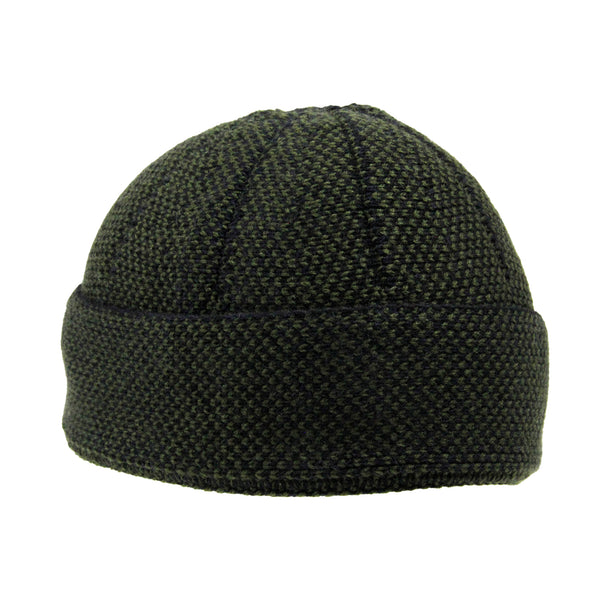 Hijaz Green Premium Wool Short Beanie Kufi Skull Cap Men's Prayer Chemo Hat