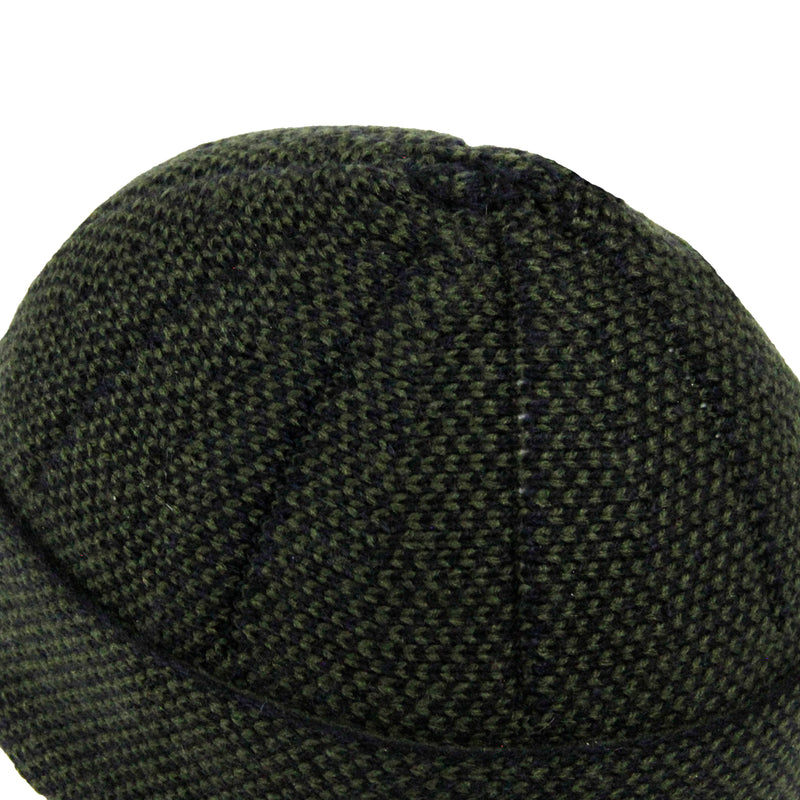 Hijaz Green Premium Wool Short Beanie Kufi Skull Cap Men's Prayer Chemo Hat