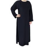 Hijaz Plain Black Korean Nidha Lightweight Abaya Dress Kaftan with Pockets