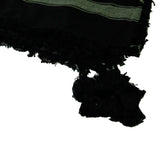 Black and Pine Green Shemagh Tactical Desert Scarf Keffiyeh with Tassles - Hijaz Cultural Fashion