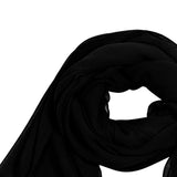 Black Lightweight Soft Sheer Chiffon Scarf Long Rectangle Womens Head Wrap Shawl - Hijaz Cultural Fashion