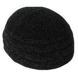 Black Wool Winter Large Skull Cap Beanie One Size Men's Kufi Hat - Hijaz Cultural Fashion