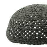 Cool Gray Diamond Knitted Kufi Skull Cap One Size Fits All Men's Beanie - Hijaz Cultural Fashion