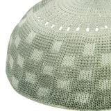 Gray Soft Stretchable Knit Kufi Beanie Skull Cap Topi Checker Design - Hijaz Cultural Fashion