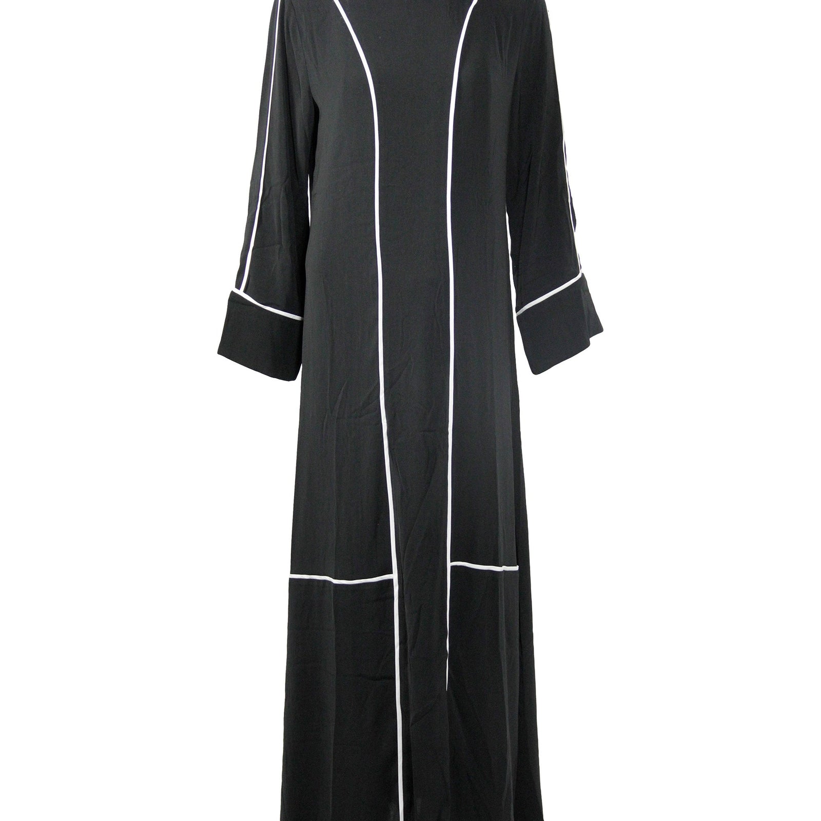 Black and White Women's Elegant Modern Abaya Maxi Party Dress #WAD005