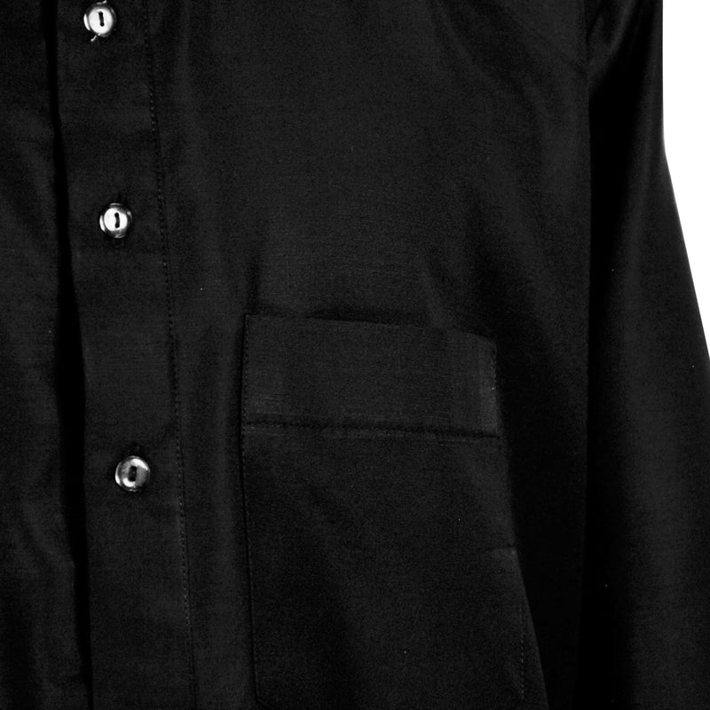 Hijaz Black Relax Loose Fit Long Sleeve Men's Formal Thobe Cotton Arab Robe - Hijaz Cultural Fashion