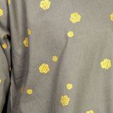 Hijaz Gray and Gold Foil Long Authentic Indian Pattern Kurta with Pockets - Hijaz Cultural Fashion