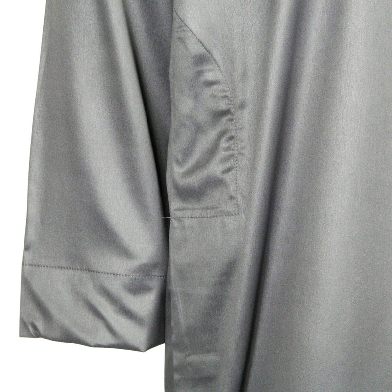 Hijaz Gray Formal Fitted Men's Thobe Dishdasha Polished Cotton Luxury Arab Robe - Hijaz Cultural Fashion
