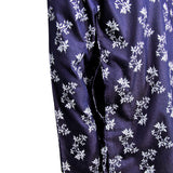 Hijaz Leaf Pattern Denim Modern Indian Men's Kurta Knee Length with Pockets - Hijaz Cultural Fashion