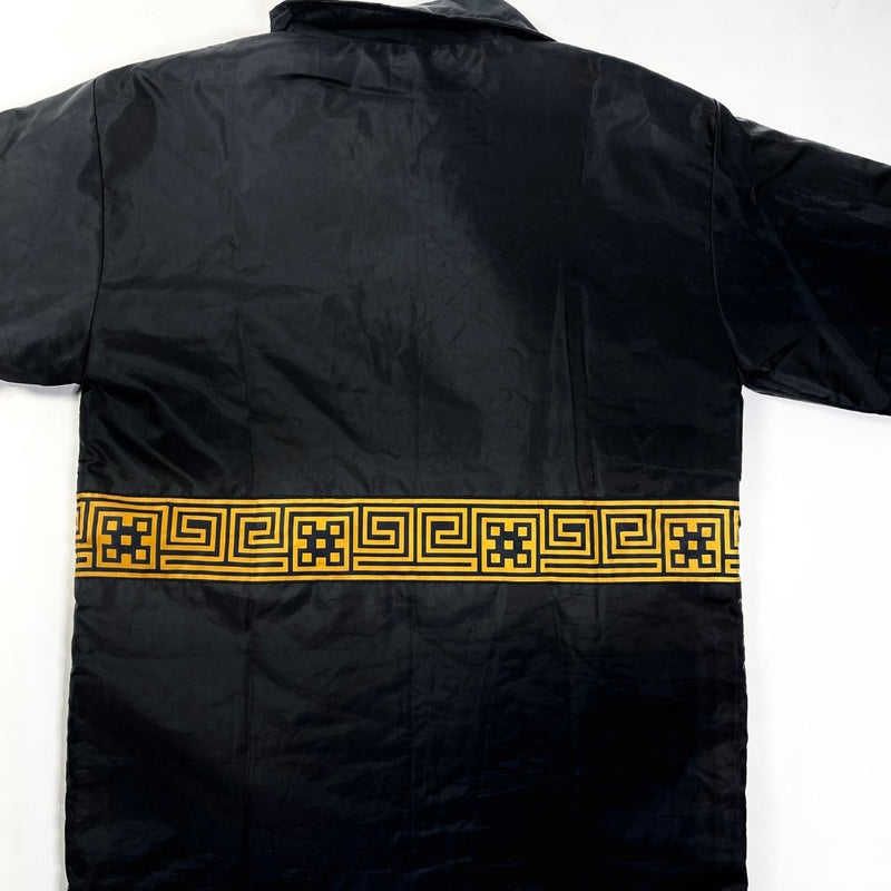 Hijaz Meander Nightwalker Padded Jacket Retro Patch in Black - Hijaz Cultural Fashion