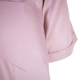 Hijaz Purple V-Neck Short Sleeve Casual Cotton Men's Thobe Arab Robe Dishdasha - Hijaz Cultural Fashion