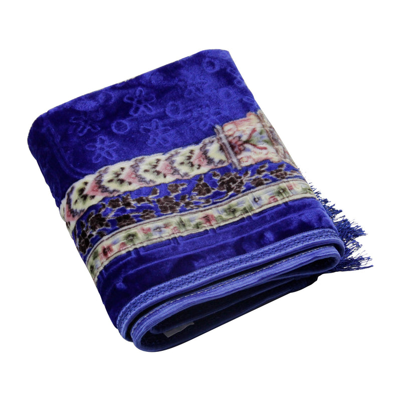 Hijaz Turkish Luxurious Floral Archway Border Soft Padded Prayer Rug - Hijaz Cultural Fashion
