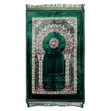 Hijaz Turkish Luxurious Floral Archway Border Soft Padded Prayer Rug - Hijaz Cultural Fashion