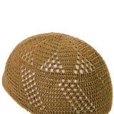 Light Brown Knitted Kufi Skull Cap One Size Fits All Men's Beanie - Hijaz Cultural Fashion