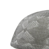 Light Gray Chevron Pattern Soft Washable Men's Kufi Hat Coofie Beanie - Hijaz Cultural Fashion