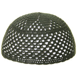 Moss Green Knitted Kufi Skull Cap One Size Fits All Men's Beanie - Hijaz Cultural Fashion