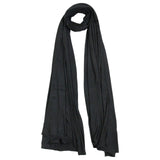 Plain Black Soft Lightweight Rectangle Women's Scarf Jersey Hijab #HJ191 - Hijaz Cultural Fashion