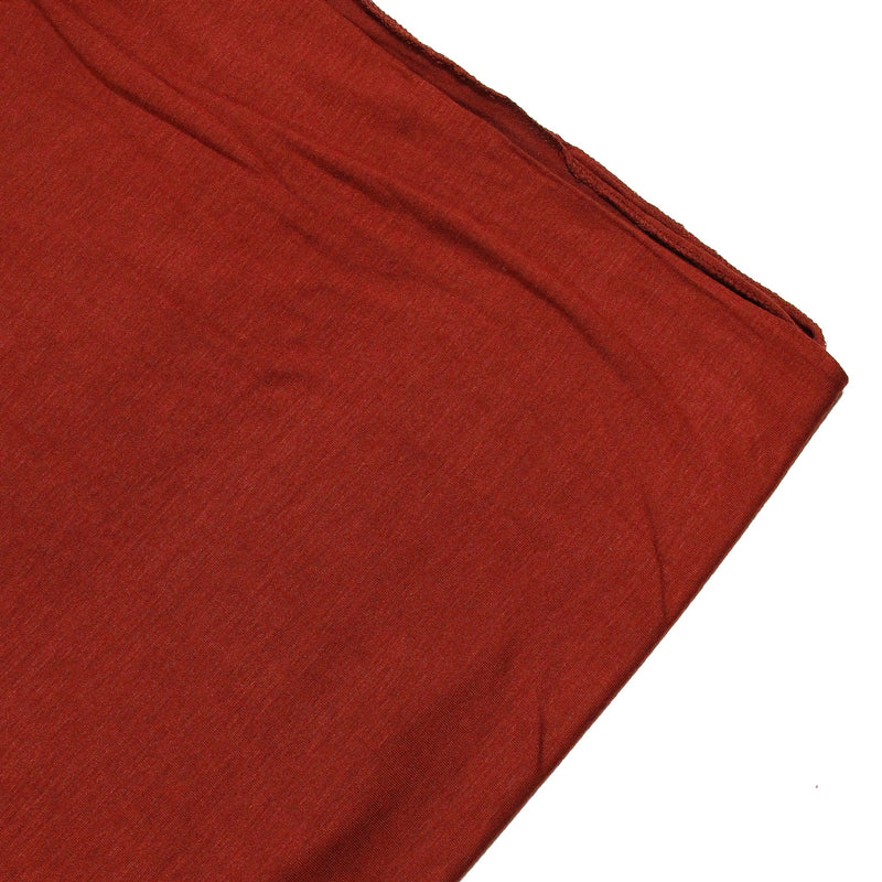Plain Brick Red Soft Lightweight Rectangle Women's Jersey Hijab Scarf - Hijaz Cultural Fashion
