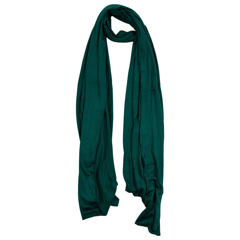 Plain Forest Green Soft Lightweight Rectangle Women's Jersey Hijab Scarf - Hijaz Cultural Fashion
