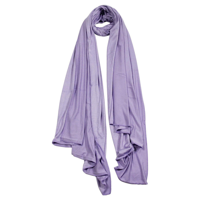 Plain Lavender Purple Soft Lightweight Rectangle Women's Scarf Jersey Hijab - Hijaz Cultural Fashion