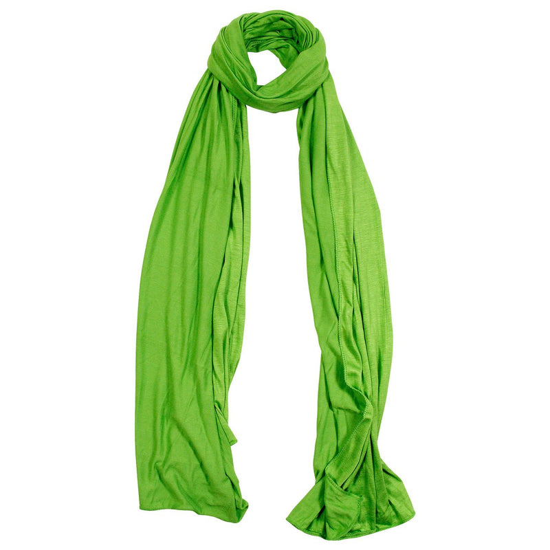 Plain Lime Green Soft Lightweight Rectangle Women's Jersey Hijab Scarf - Hijaz Cultural Fashion