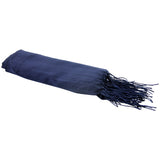Plain Navy Blue Soft High Quality Pashmina Scarf Long Women's Shawl Head Wrap - Hijaz Cultural Fashion