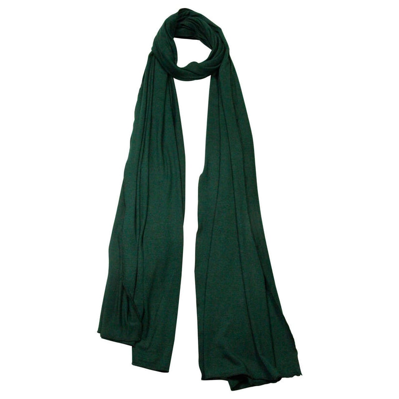Plain Pine Green Lightweight Rectangle Women's Scarf Jersey Hijab - Hijaz Cultural Fashion