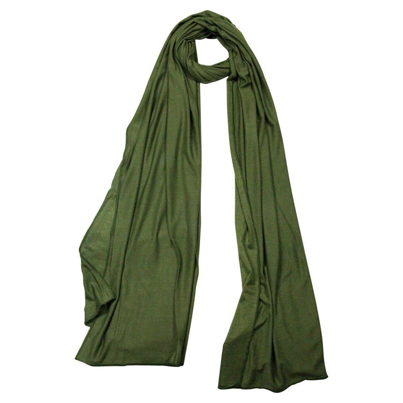 Plain Savannah Green Lightweight Rectangle Women's Scarf Jersey Hijab - Hijaz Cultural Fashion