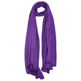 Plain Violet Purple Soft Lightweight Rectangle Women's Jersey Hijab Scarf - Hijaz Cultural Fashion