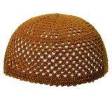 Sienna Brown Knitted Kufi Skull Cap One Size Fits All Men's Beanie - Hijaz Cultural Fashion