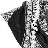 White and Black Large Palm Tree Fashion Shemagh Tactical Desert Scarf Keffiyeh - Hijaz Cultural Fashion